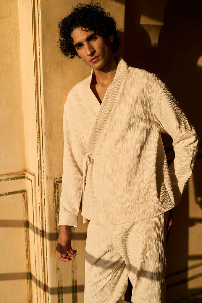 SIDE TIE TEXTURED SET - dash and dot dash and dot