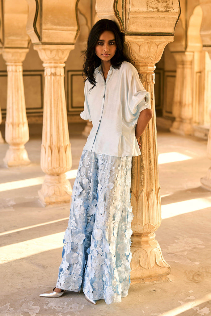 STRUCTURED DRAPE SHIRT - dash and dot dash and dot