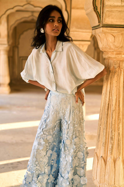 STRUCTURED DRAPE SHIRT - dash and dot