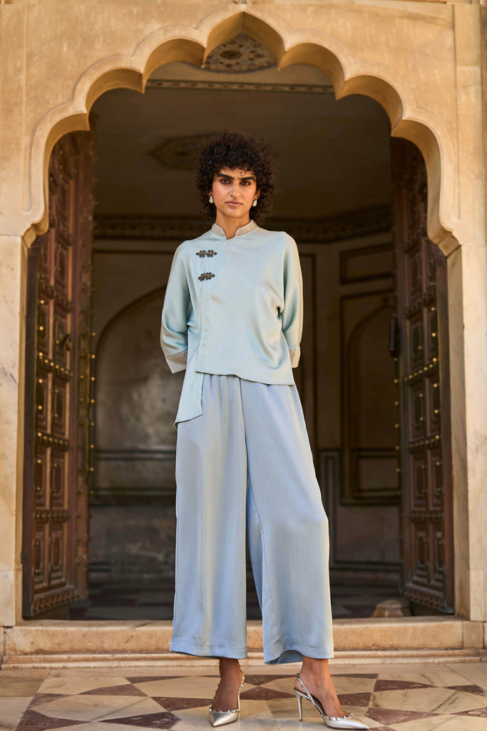 CRINKLE SATIN FLOWY PANT - dash and dot dash and dot