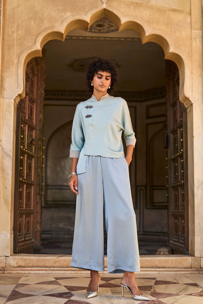 CRINKLE SATIN FLOWY PANT - dash and dot dash and dot