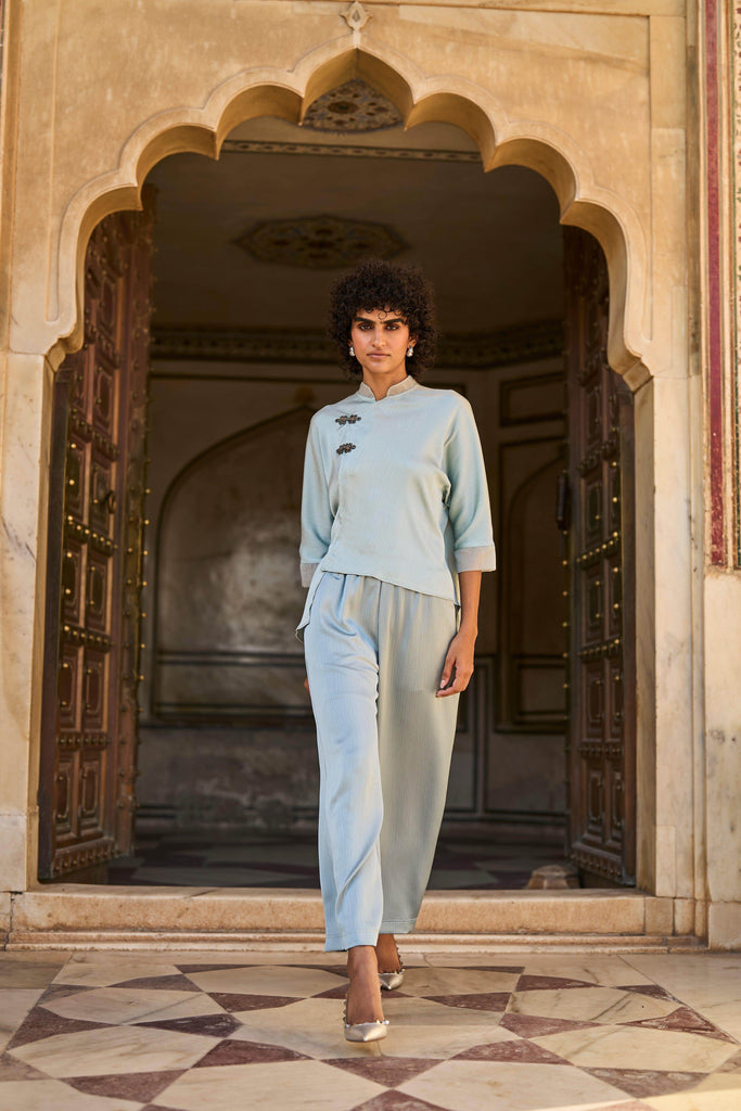 CRINKLE SATIN FLOWY PANT - dash and dot dash and dot