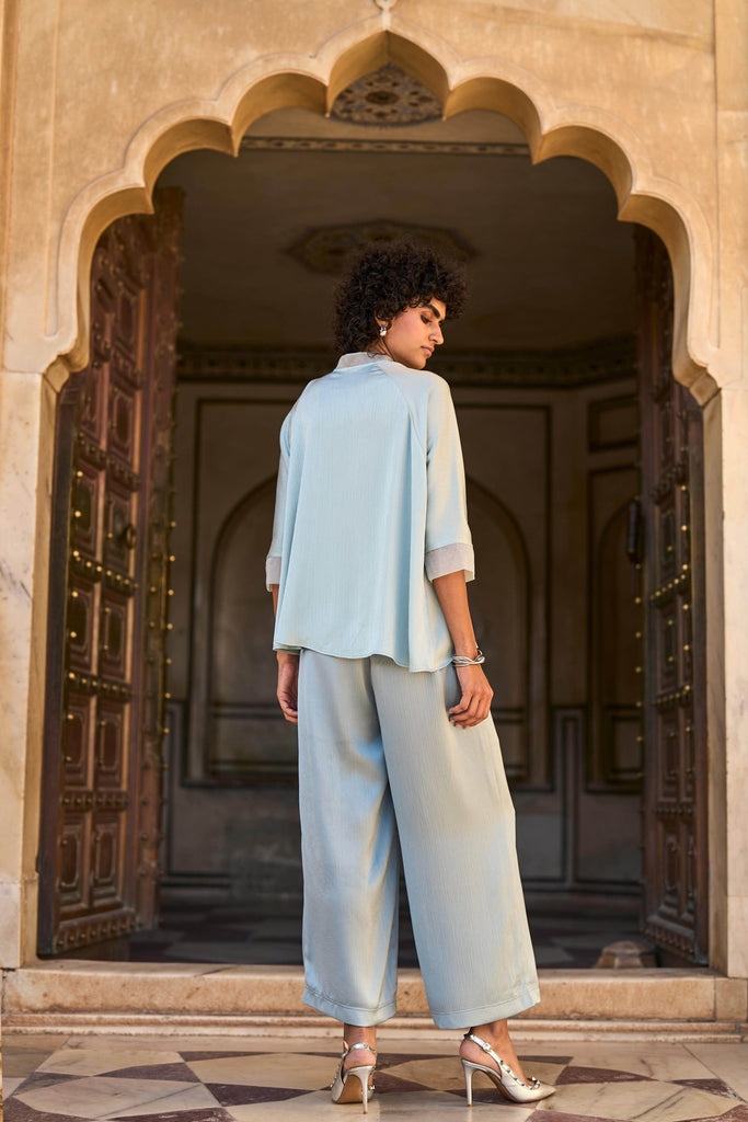 CRINKLE SATIN FLOWY PANT - dash and dot dash and dot