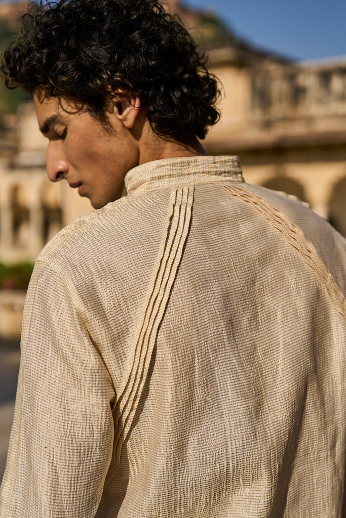 IRREGULAR PLEATED TISSUE SHIRT - dash and dot dash and dot