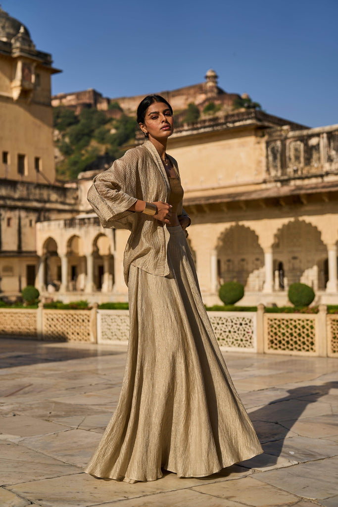 GOLD TISSUE SKIRT - dash and dot dash and dot