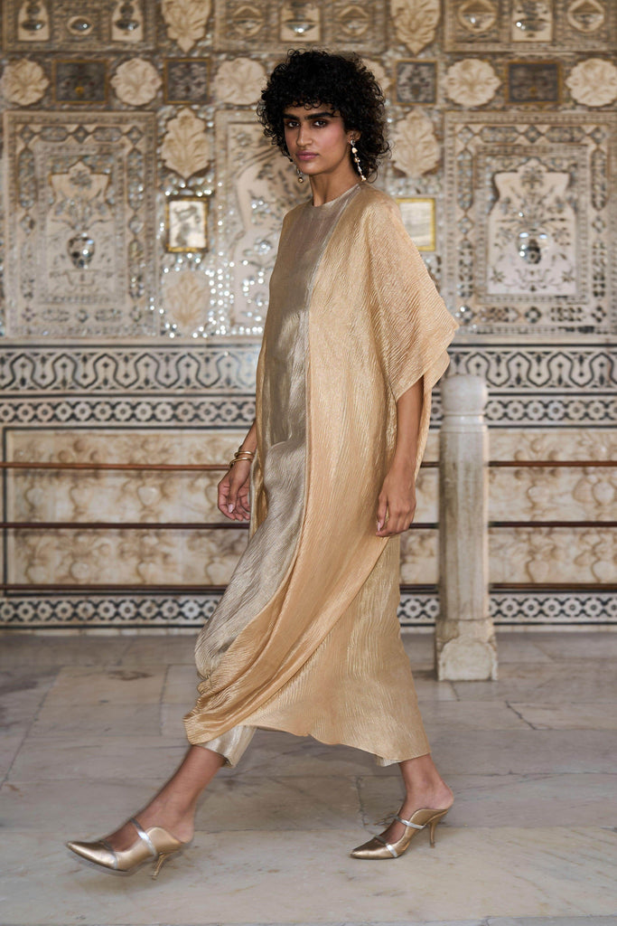 DRAPED OMBRÉ TISSUE KAFTAN TOP - dash and dot dash and dot
