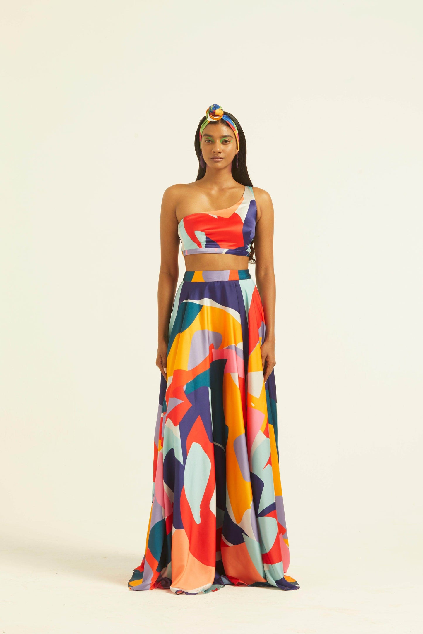 ABSTRACT ONE SHOULDER TOP - dash and dot