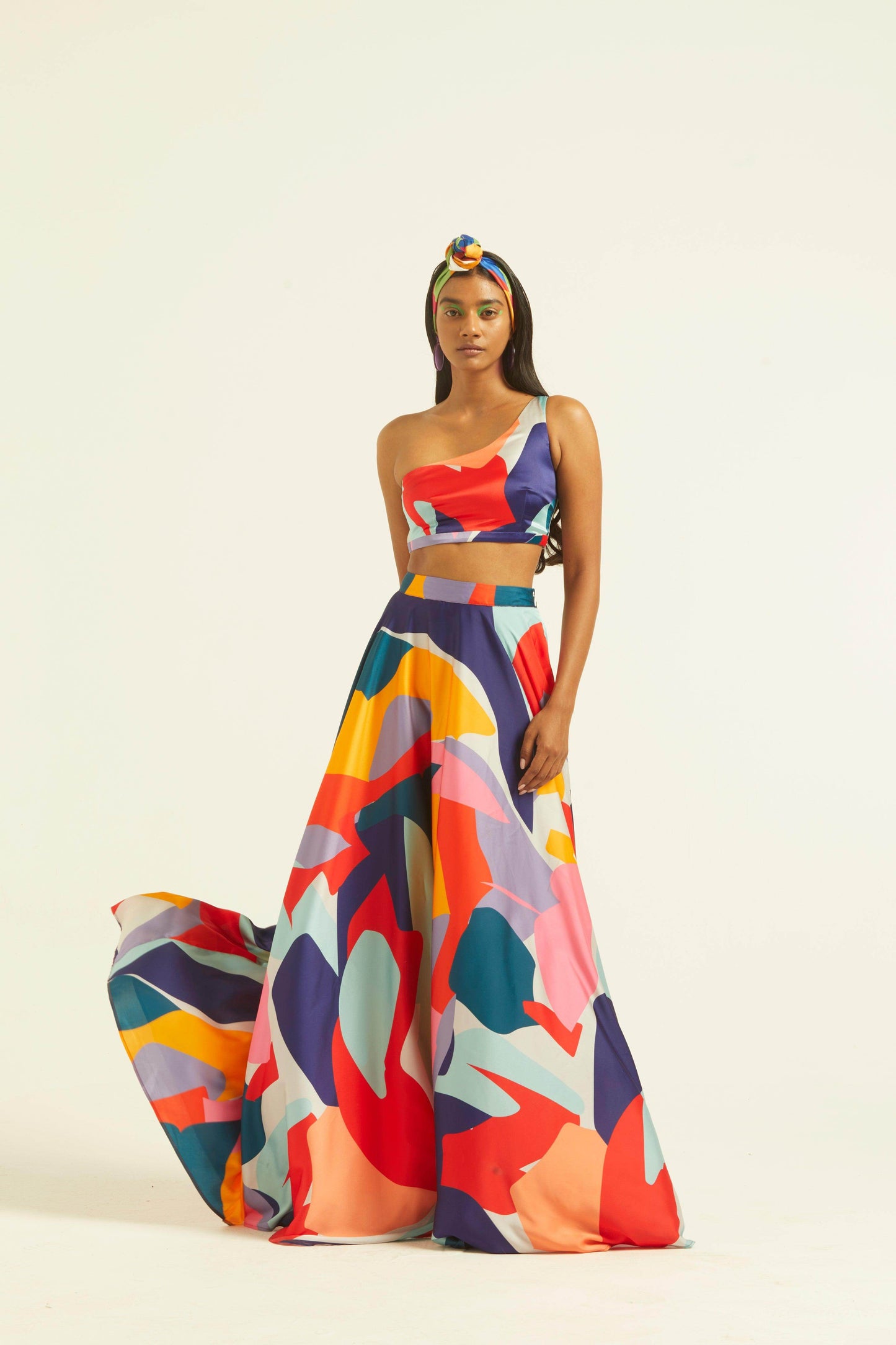 ABSTRACT MAXI-SKIRT SET - dash and dot