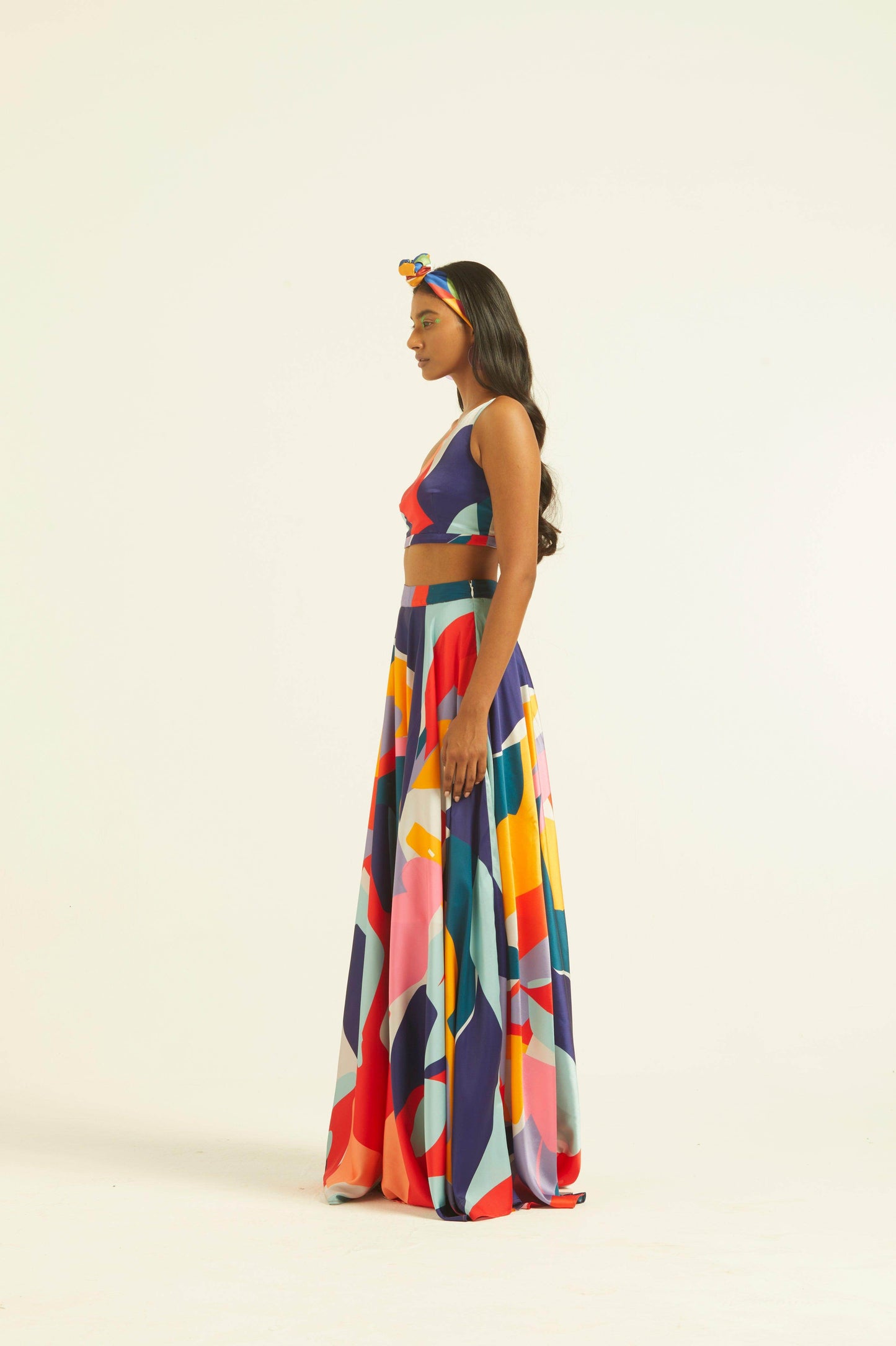 ABSTRACT MAXI-SKIRT SET - dash and dot