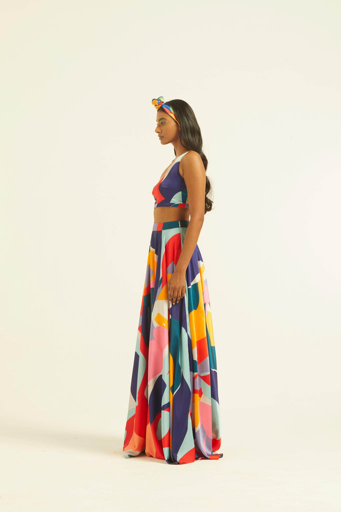 ABSTRACT MAXI-SKIRT SET - dash and dot dash and dot