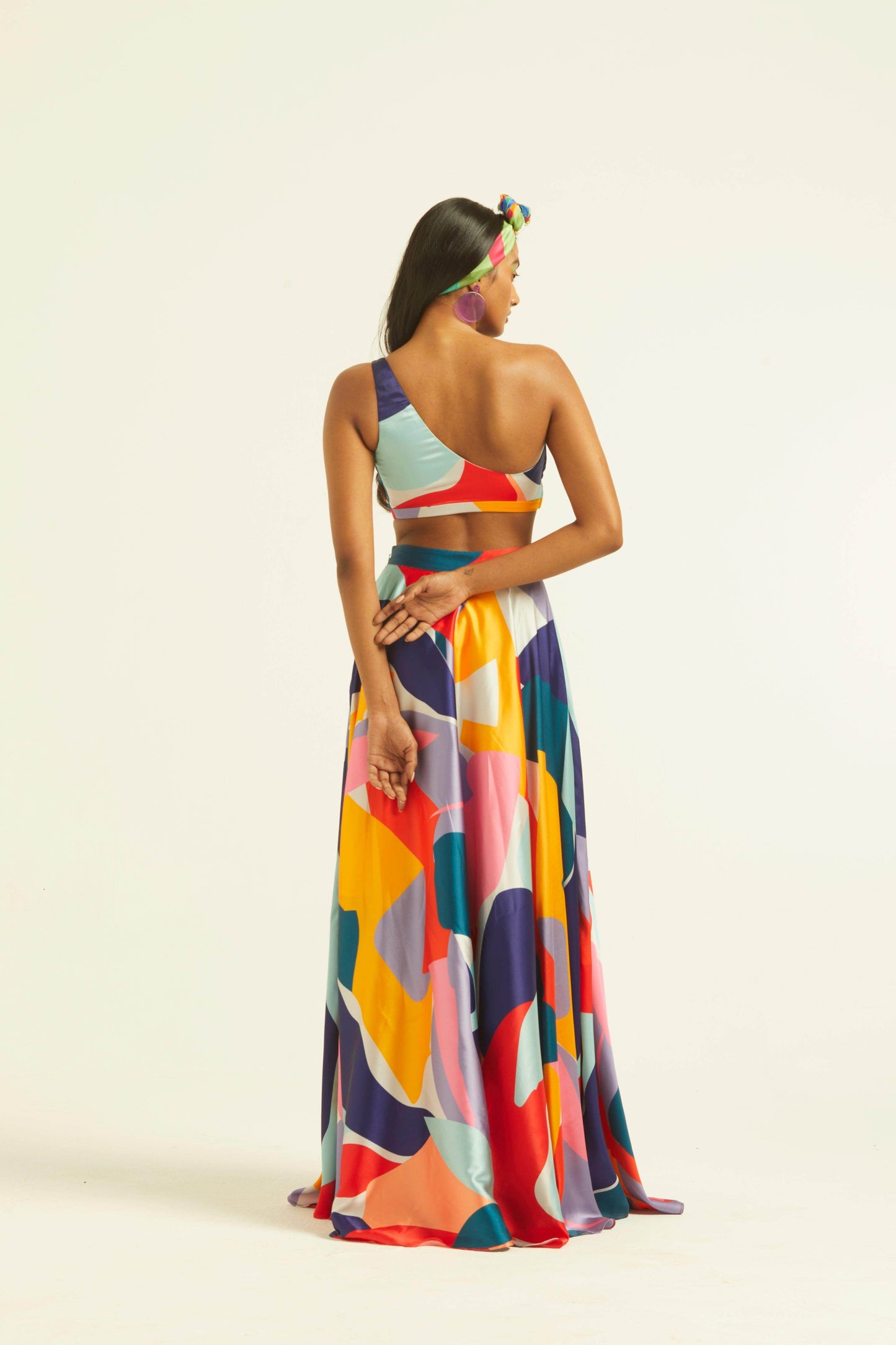 ABSTRACT ONE SHOULDER TOP - dash and dot