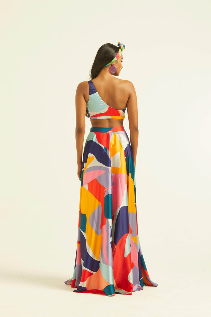 ABSTRACT MAXI-SKIRT SET - dash and dot dash and dot