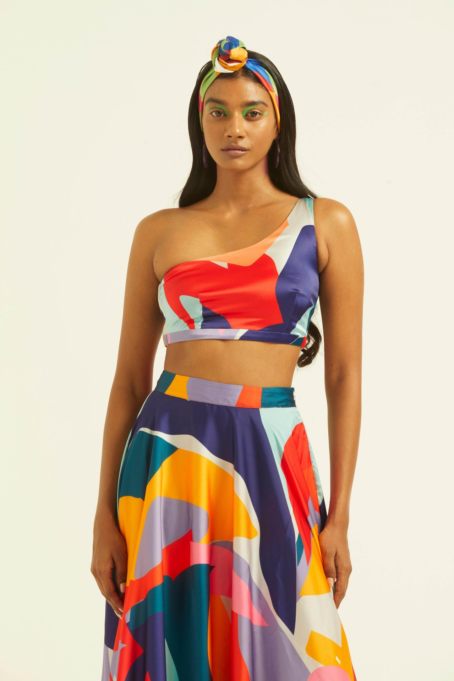 ABSTRACT ONE SHOULDER TOP - dash and dot