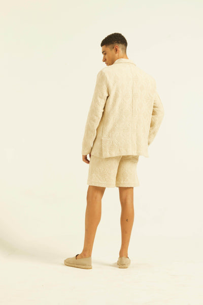 JACQUARD SUMMER SHORTS SUIT - dash and dot