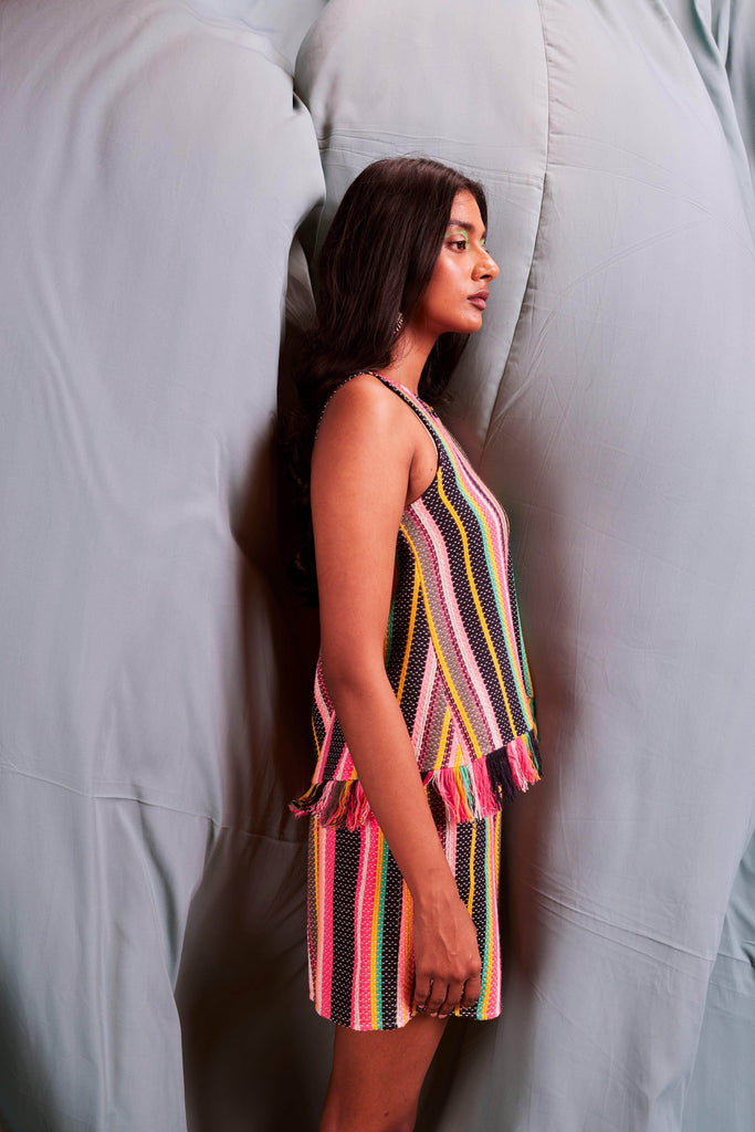 SLEEVELESS MULTI STRIPE TOP - dash and dot dash and dot