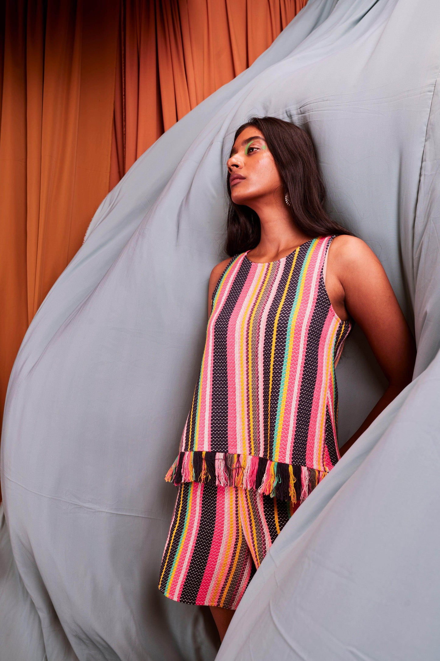 SLEEVELESS MULTI STRIPE TOP - dash and dot