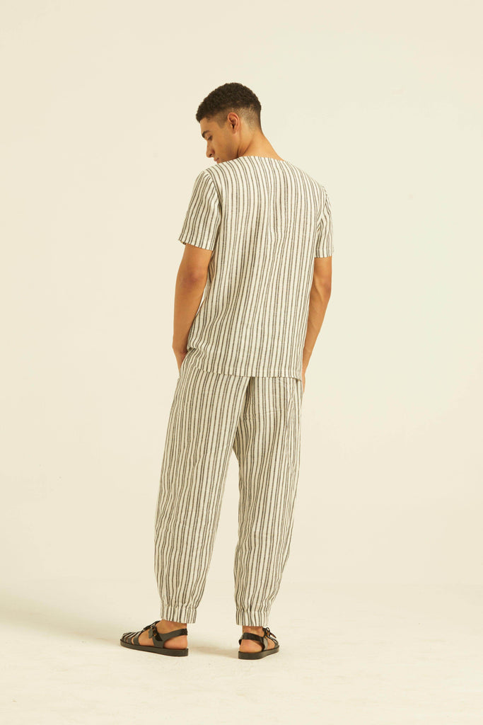 LINEN STRIPE SET - dash and dot dash and dot