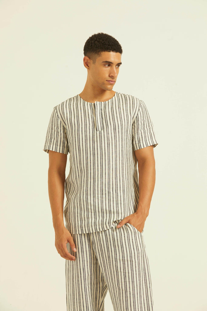 LINEN STRIPE SET - dash and dot dash and dot