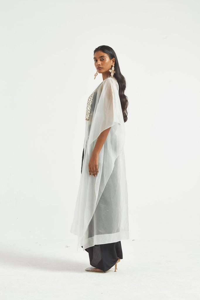 MIRROR BRALETTE AND DRAPED SKIRT SET - dash and dot dash and dot