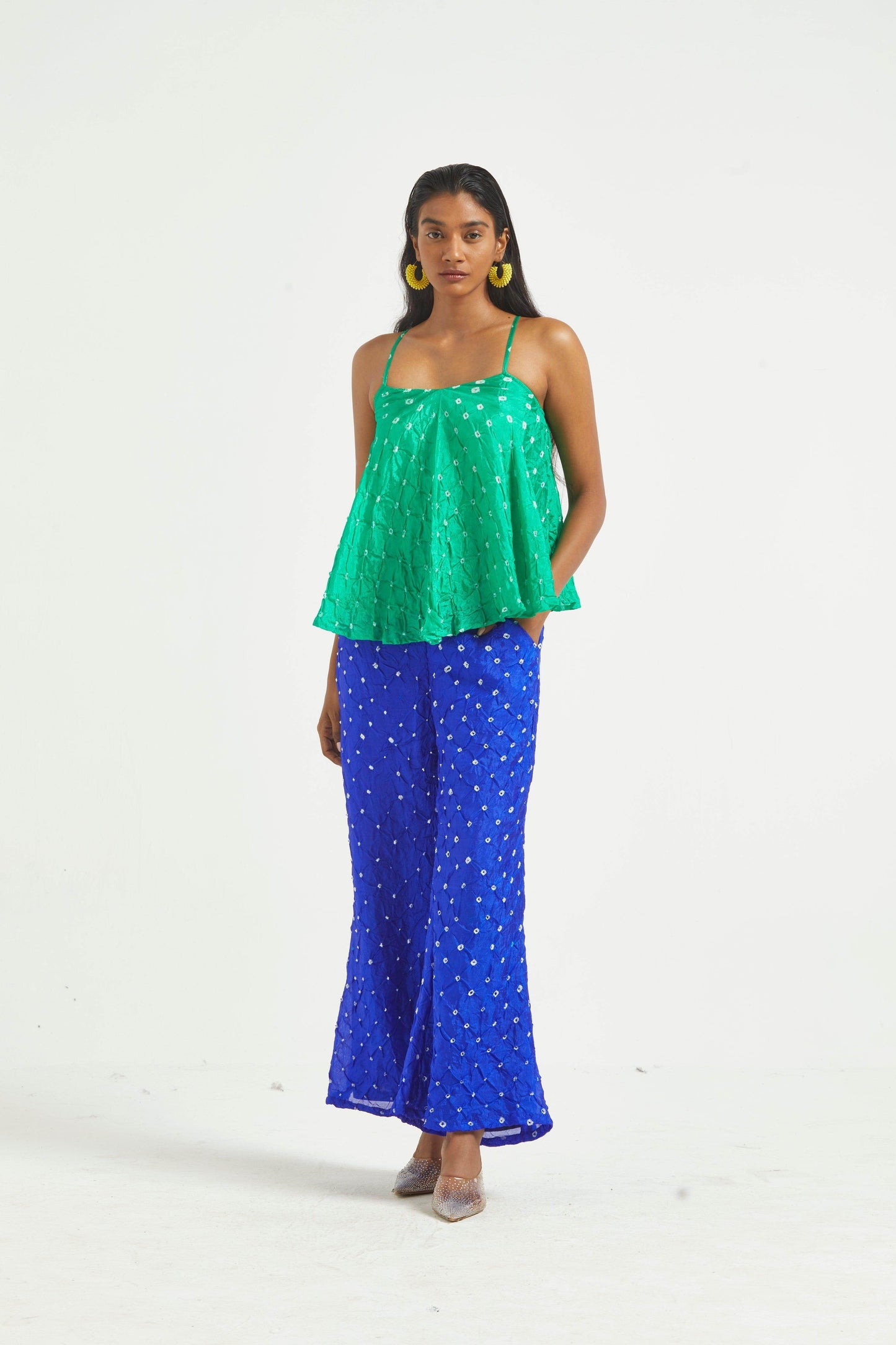 BANDHANI FLARED PANT - dash and dot