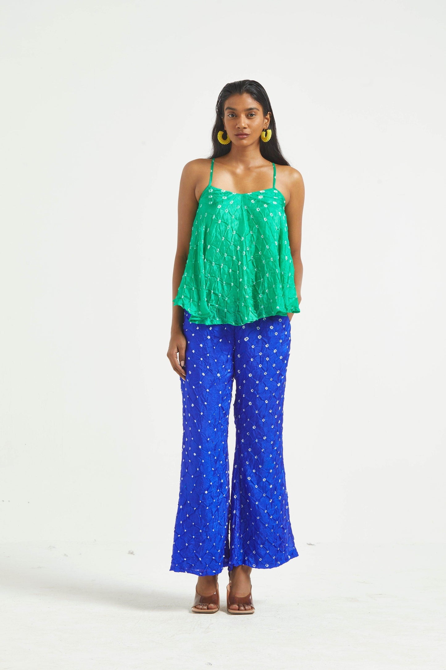 BANDHANI FLARED PANT - dash and dot