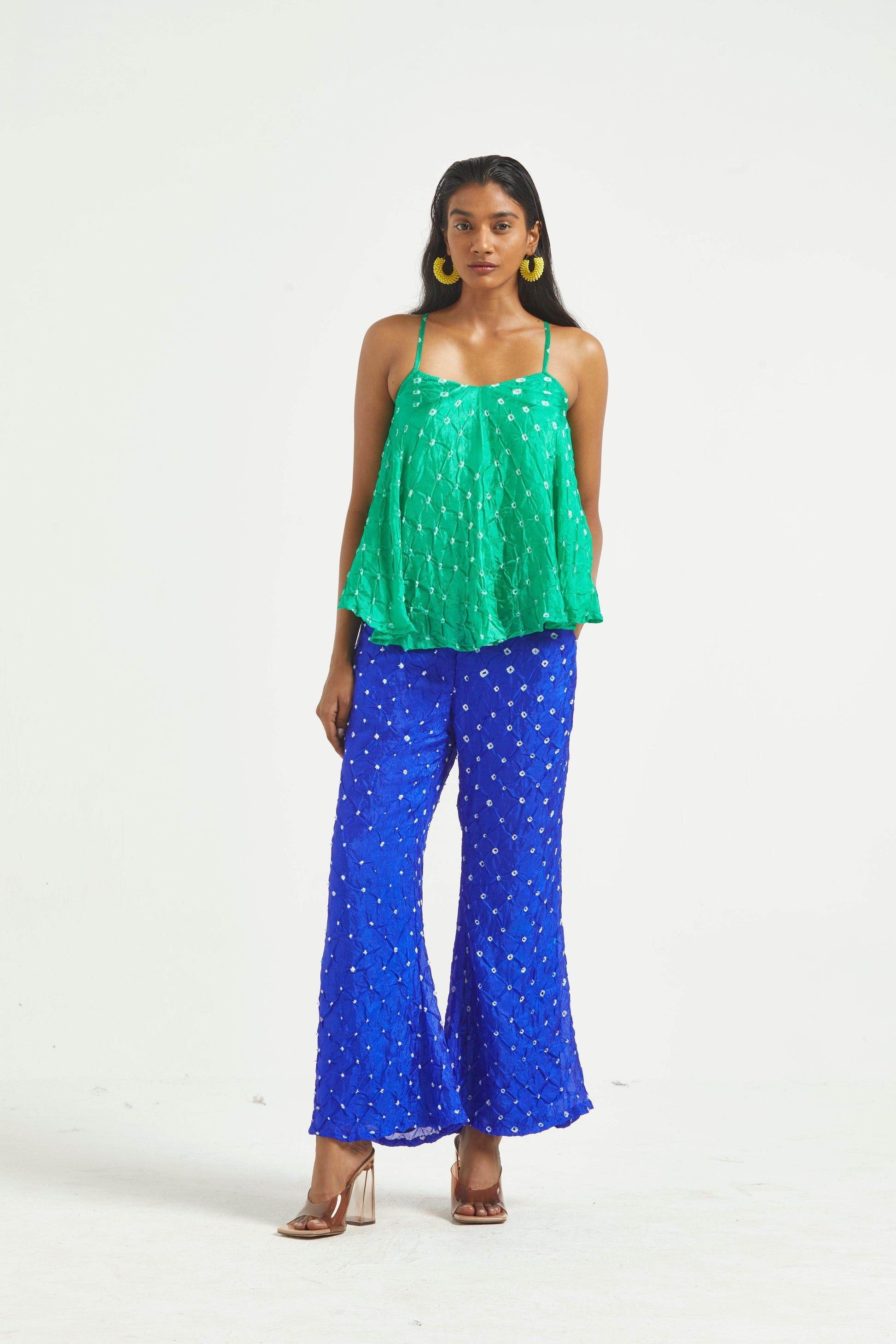BANDHANI FLARED PANT - dash and dot