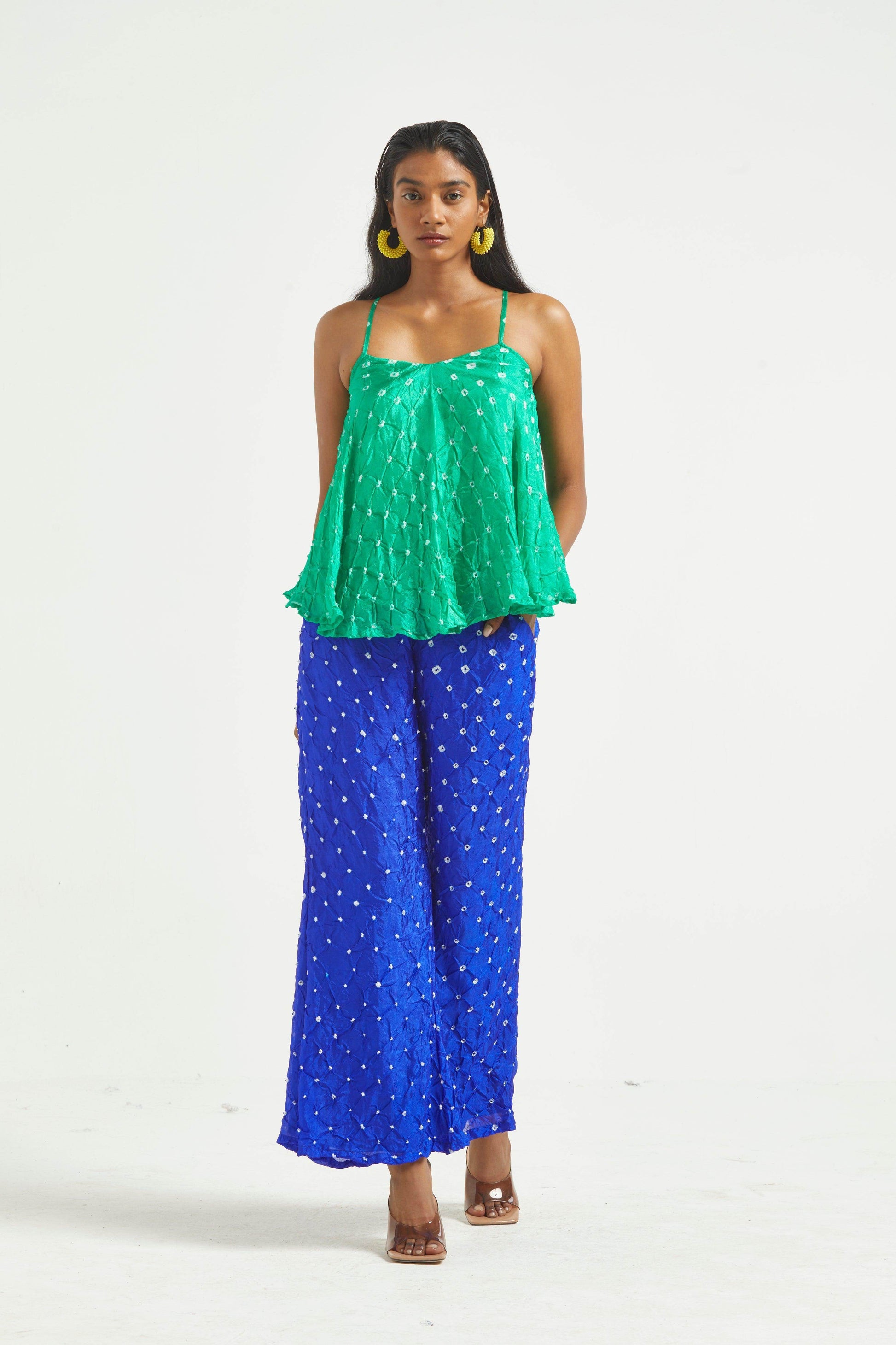 BANDHANI FLARED PANT - dash and dot