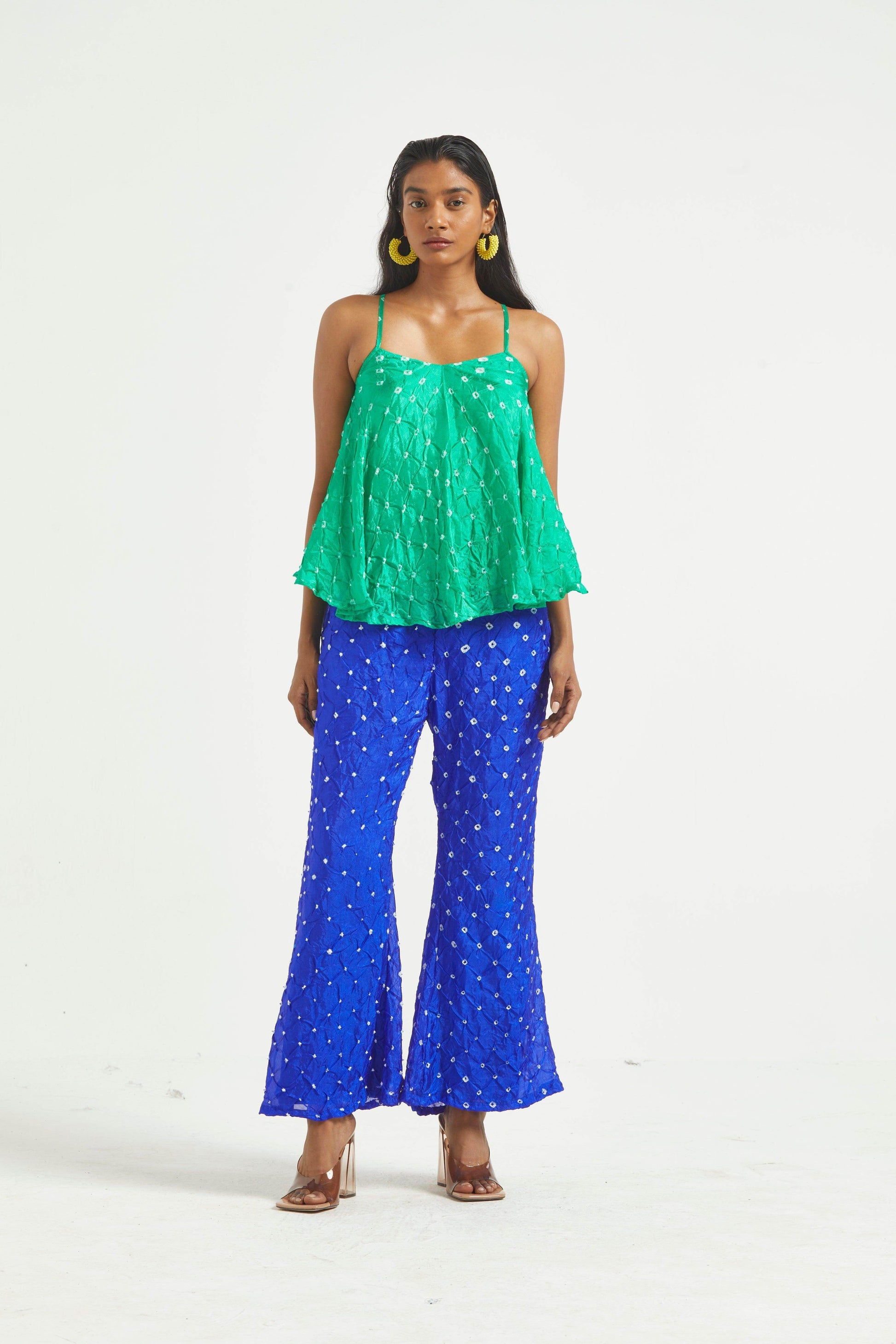 BANDHANI FLARED PANT - dash and dot