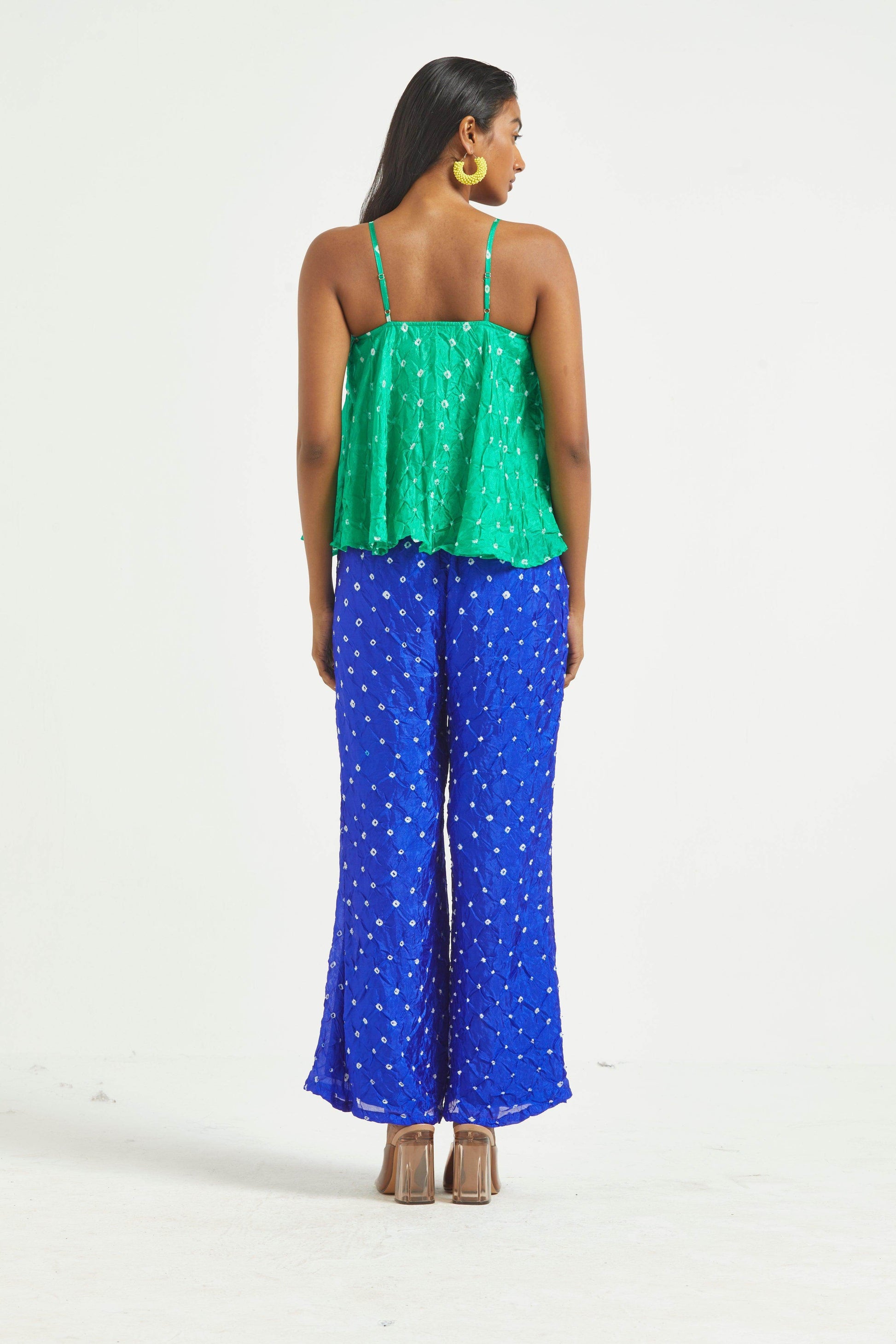 BANDHANI FLARED PANT - dash and dot