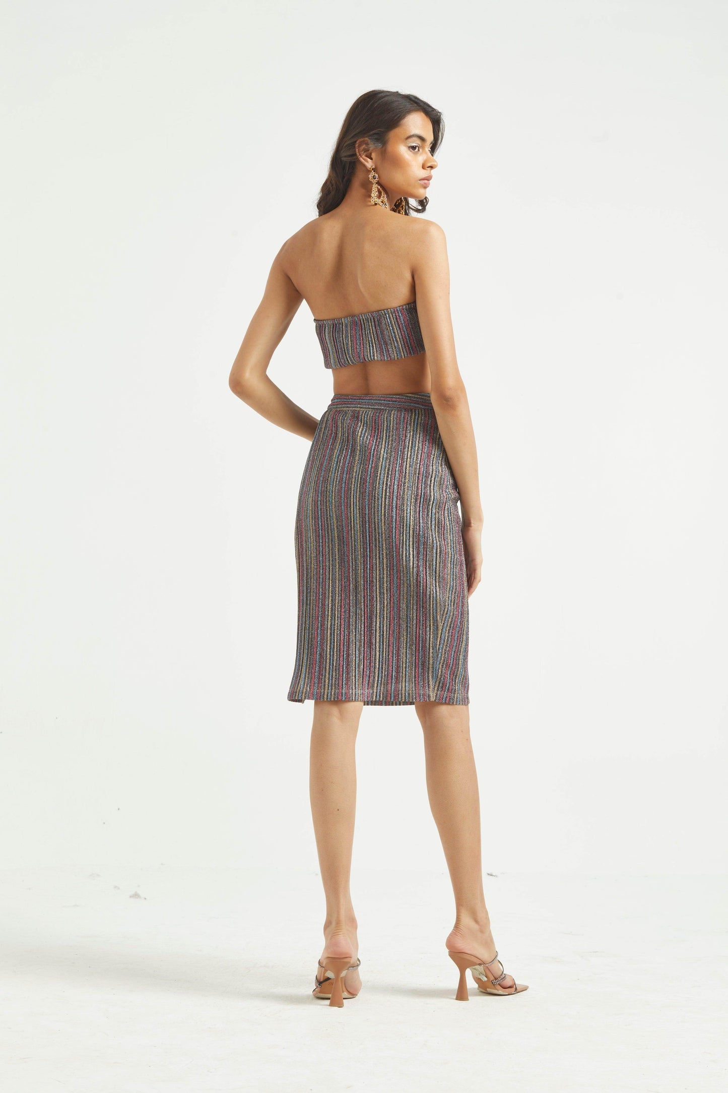 SHIMMER BANDEAU SKIRT SET - dash and dot