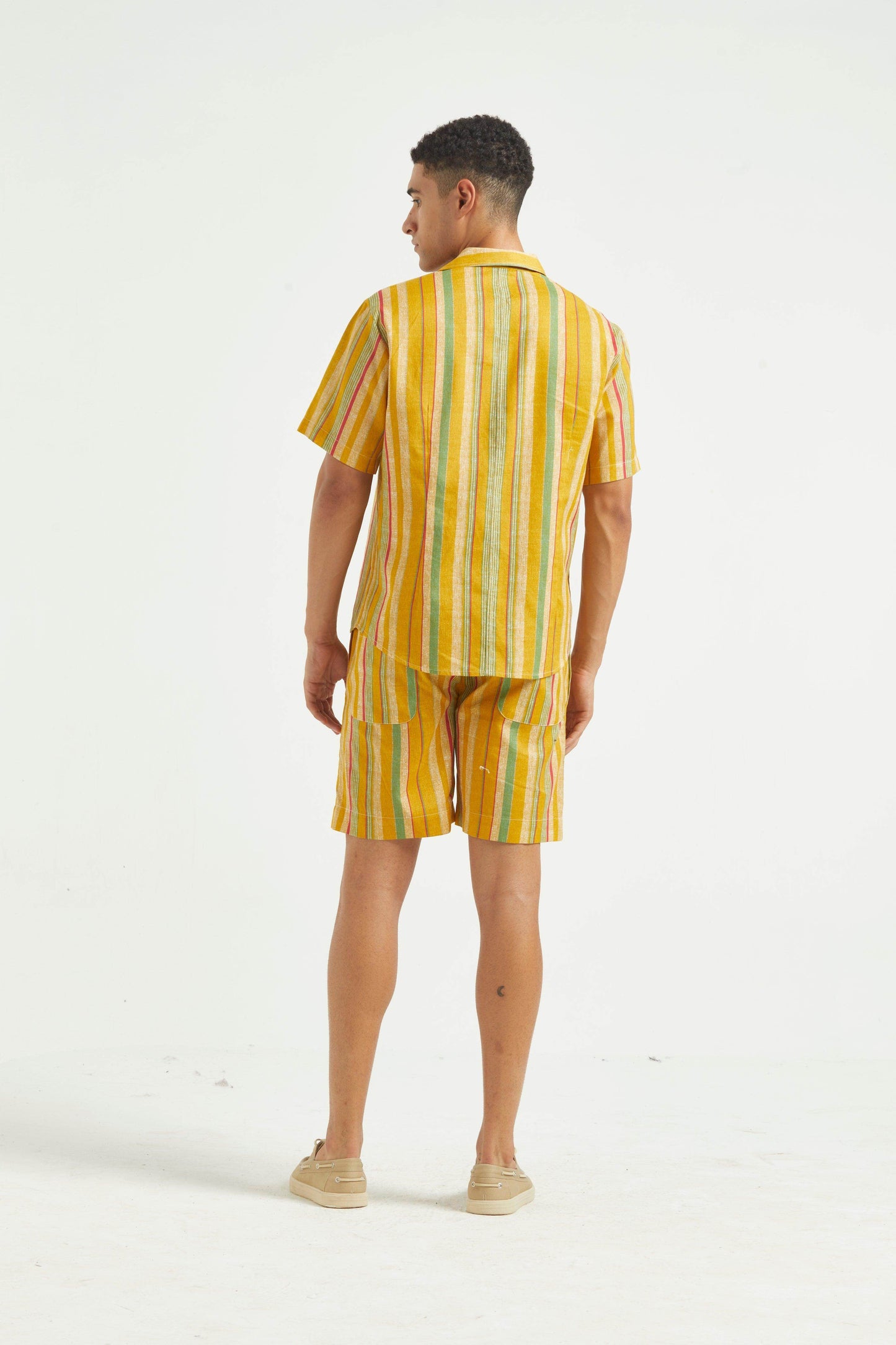 MULTI STRIPE LINEN SHORTS SET - dash and dot