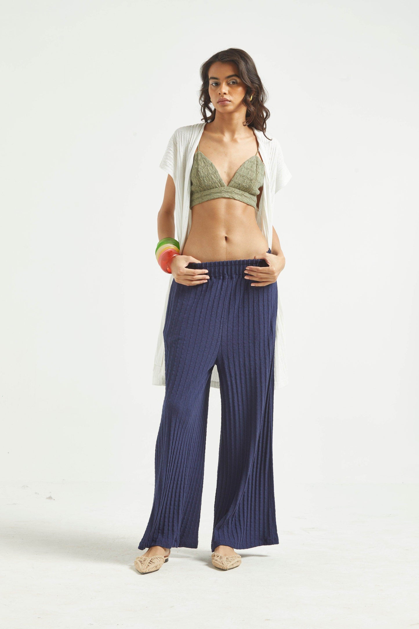 3 PIECE COLOUR BLOCKED POINTELLE SET - dash and dot