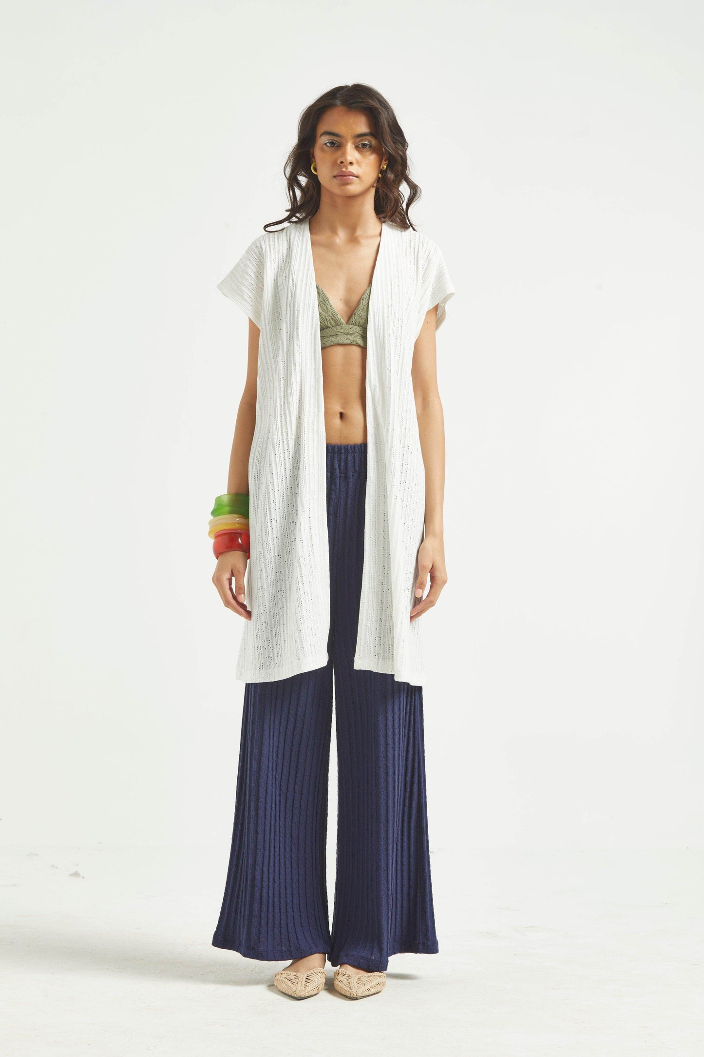 3 PIECE COLOUR BLOCKED POINTELLE SET - dash and dot