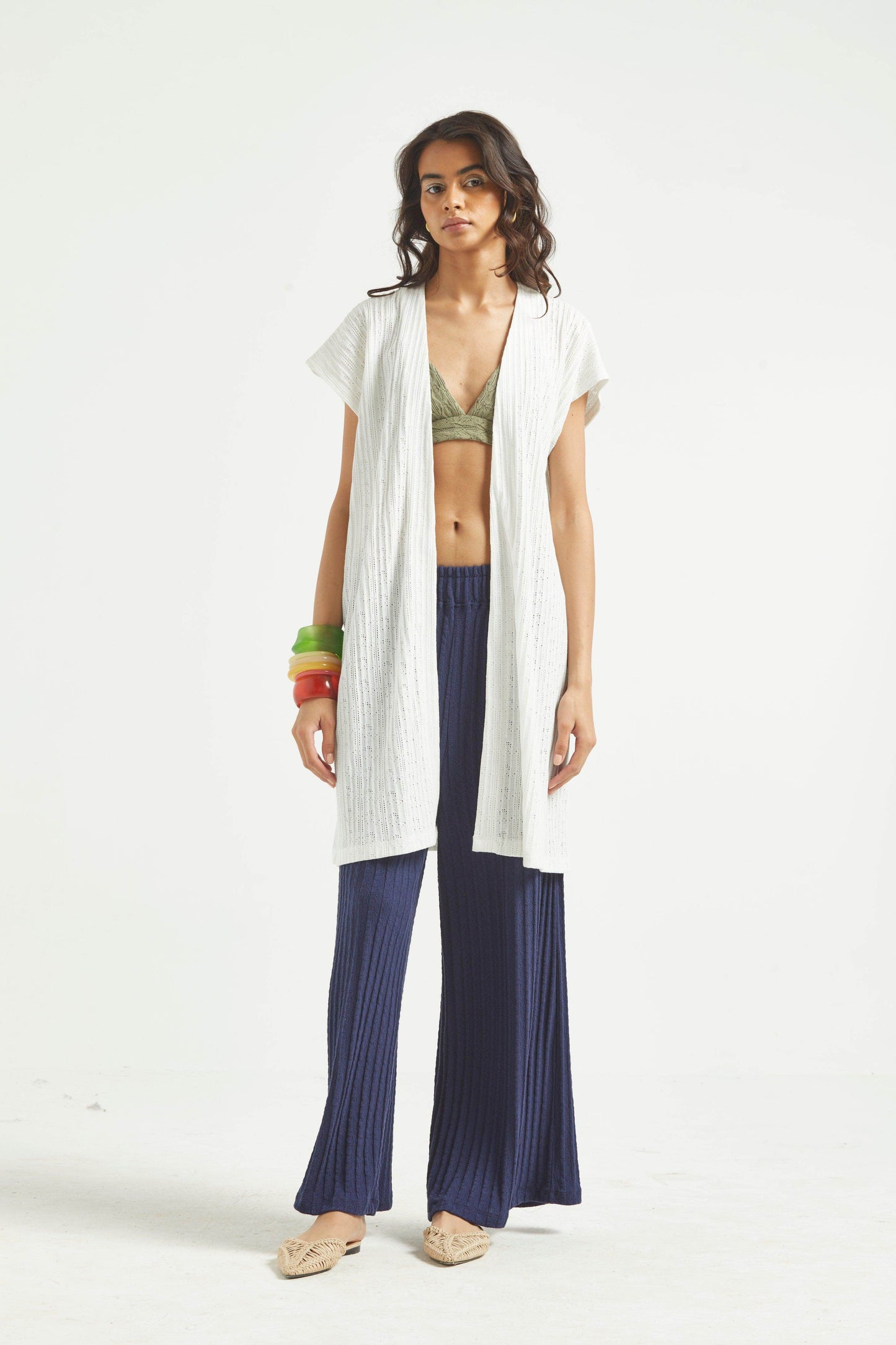 3 PIECE COLOUR BLOCKED POINTELLE SET - dash and dot