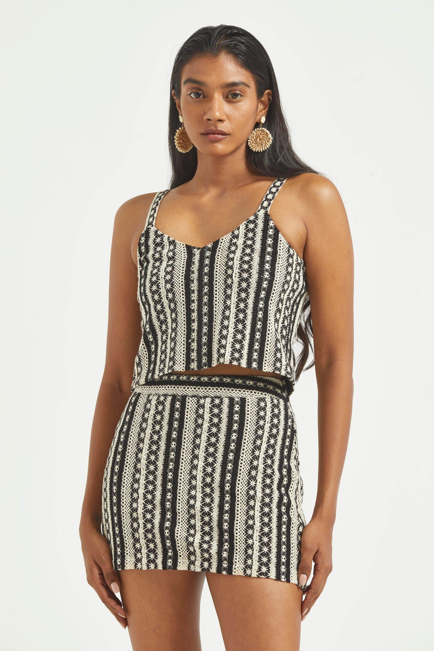 STRIPED MINI SKIRT - dash and dot