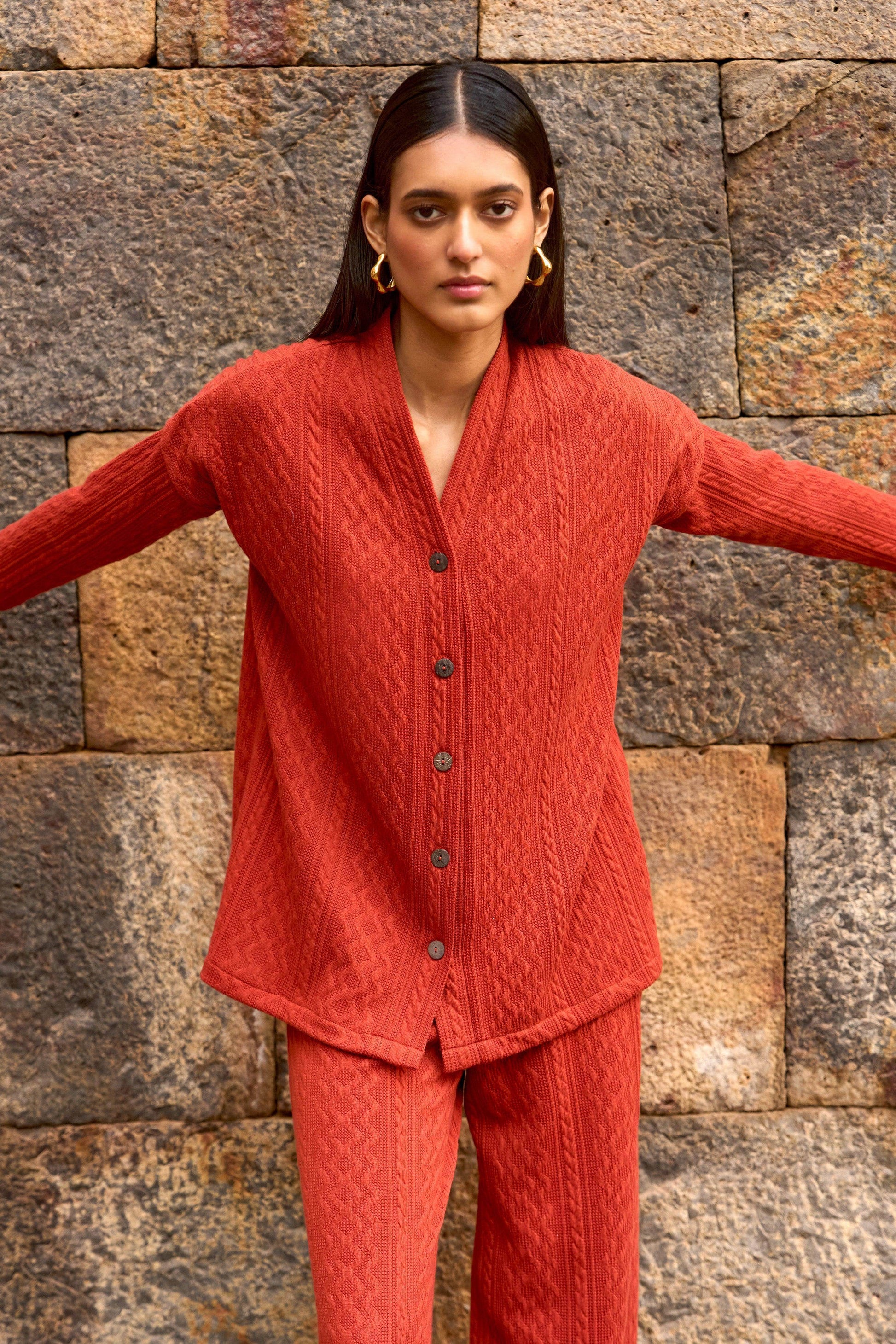 RUST KNIT SET - dash and dot