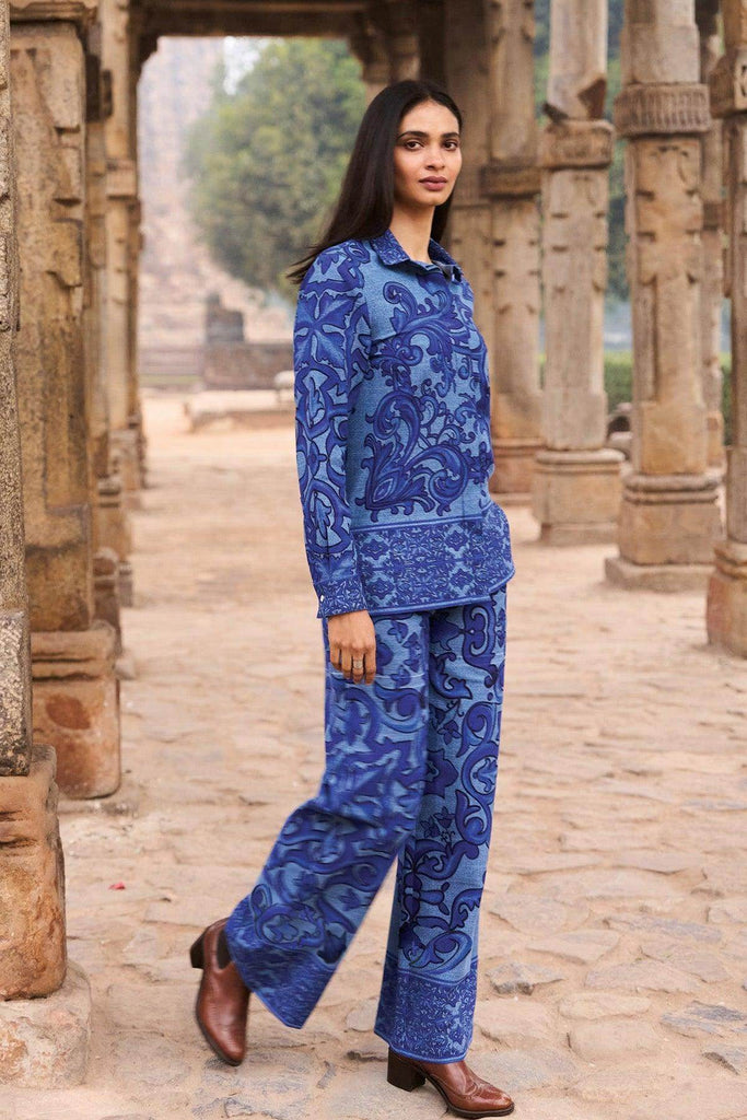 DENIM PRINTED SET - dash and dot dash and dot