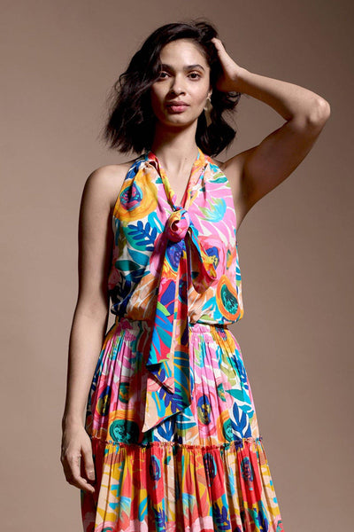 SLEEVELESS FLORAL TOP - dash and dot