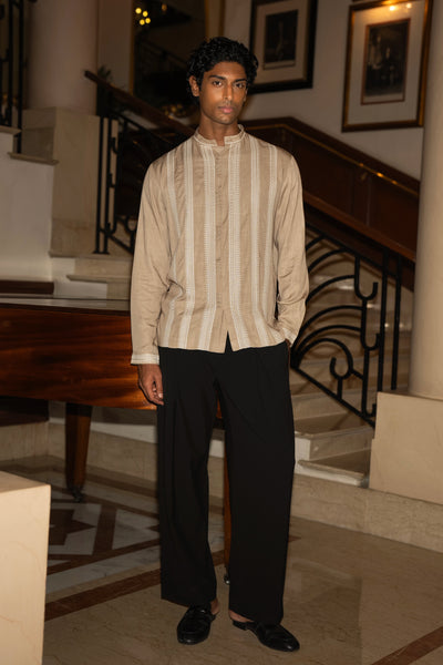 DORI EMBROIDERED STRIPE SHIRT