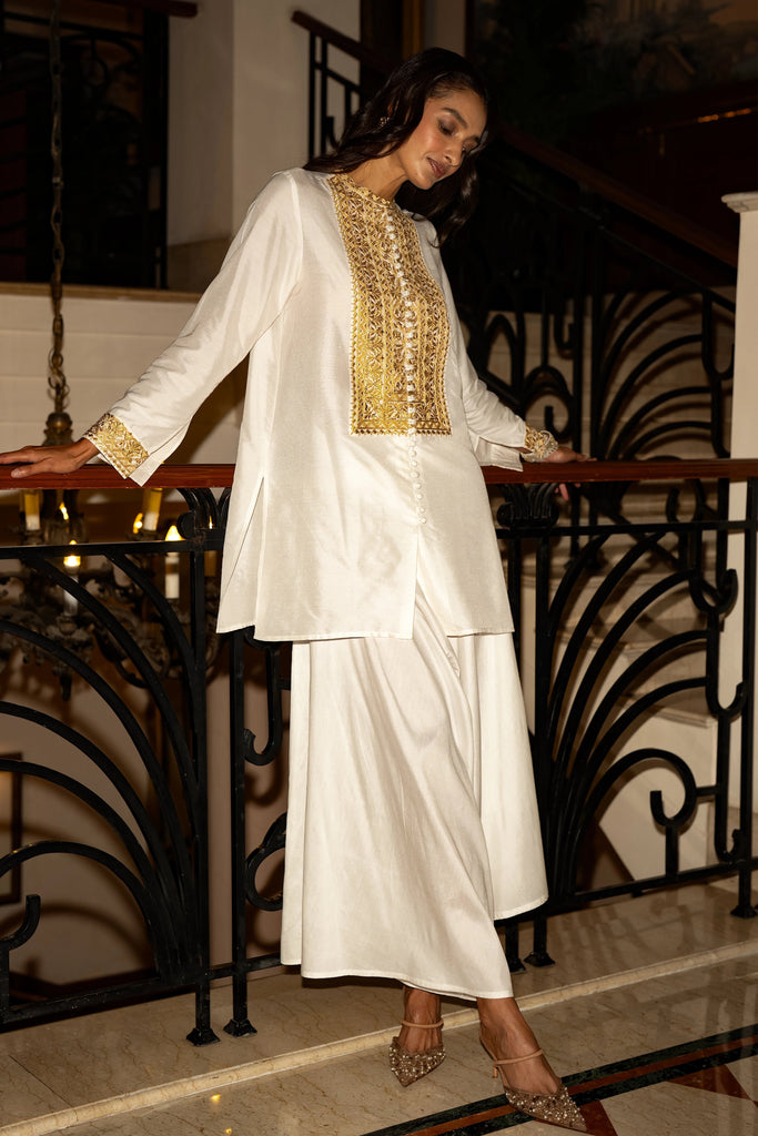 DRAPED IVORY CULOTTE dash and dot