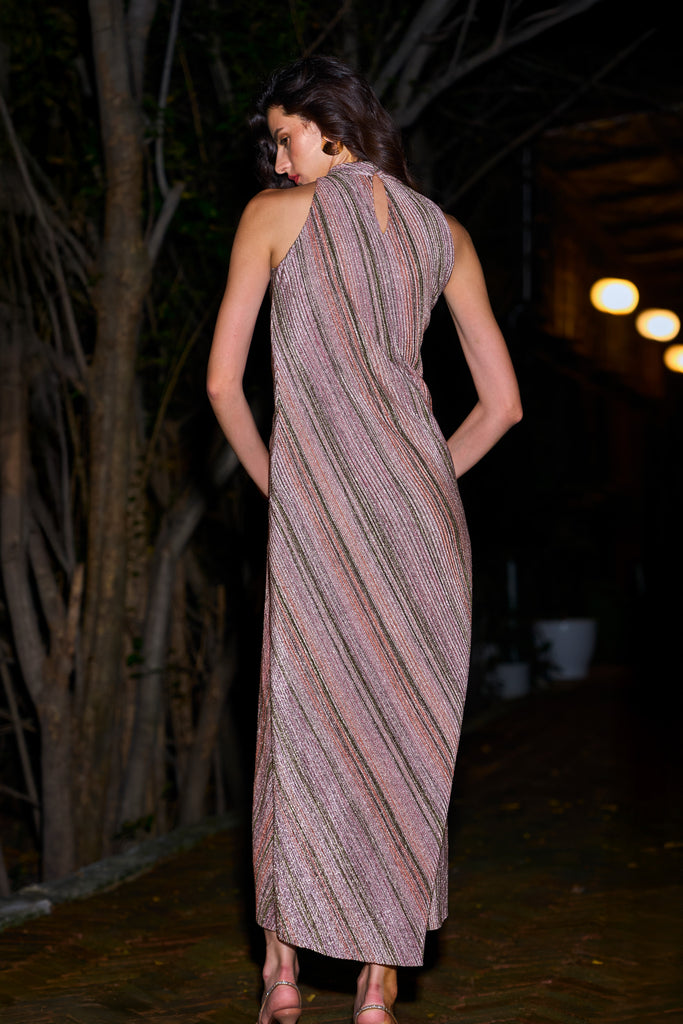 PLEATED HALTER DRESS dash and dot