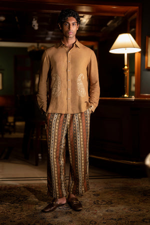 EMBROIDERED LINEN SHIRT