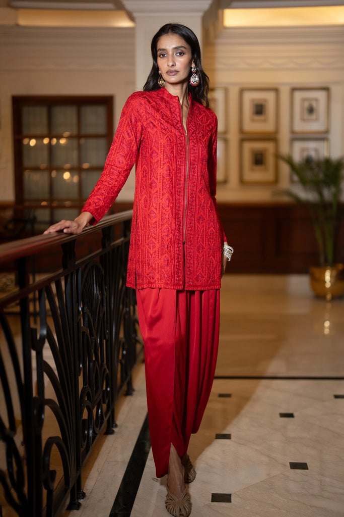EMBROIDERED ZIP FRONT JACKET dash and dot