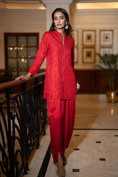 EMBROIDERED ZIP FRONT JACKET
