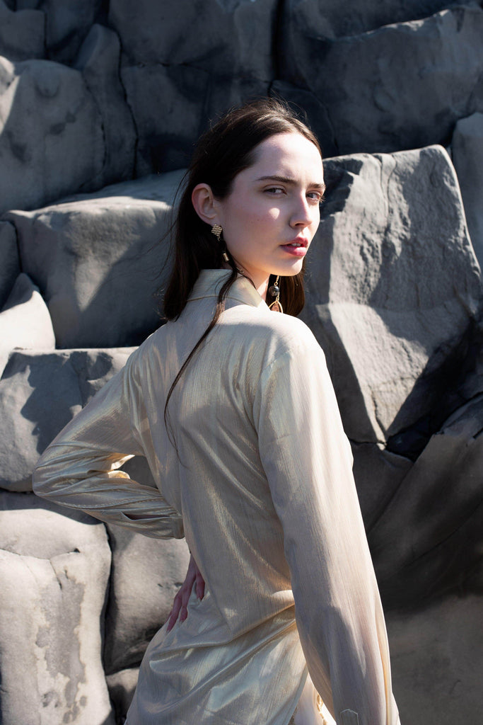 CHAMPAGNE GOLD SHIRT - dash and dot dash and dot