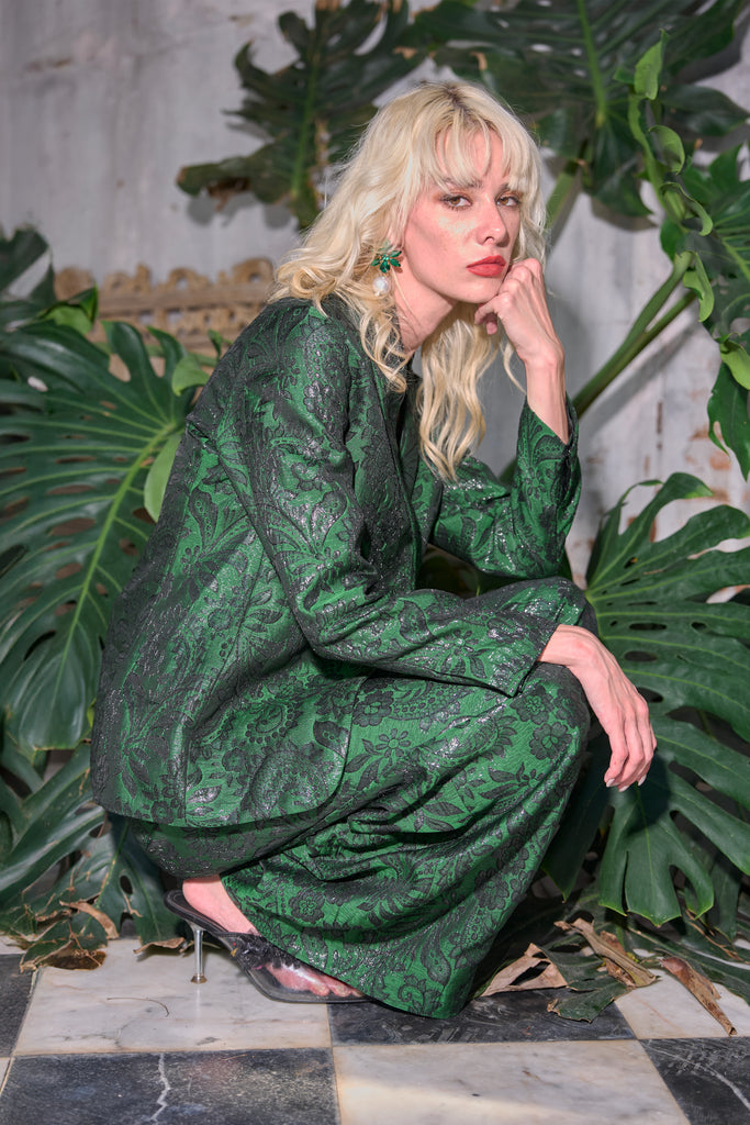 BROCADE WIDE-LEGGED PANT dash and dot