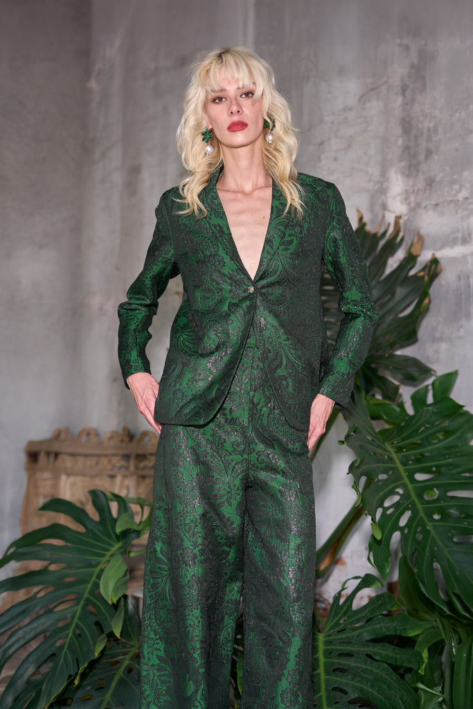 BROCADE WIDE-LEGGED PANT dash and dot