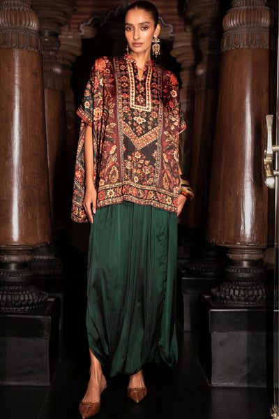 HERITAGE FLORAL KAFTAN TOP