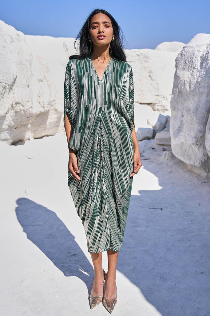 FOIL COWL KAFTAN dash and dot