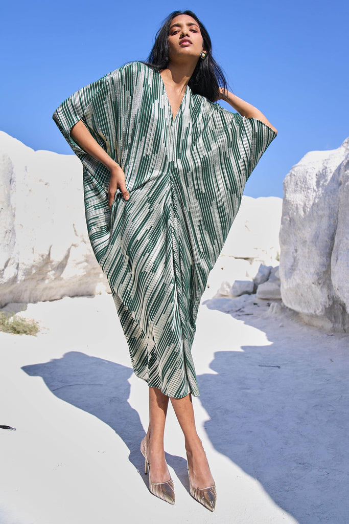 FOIL COWL KAFTAN dash and dot